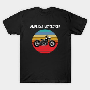 Motorcycle Vintage Sunset T-Shirt